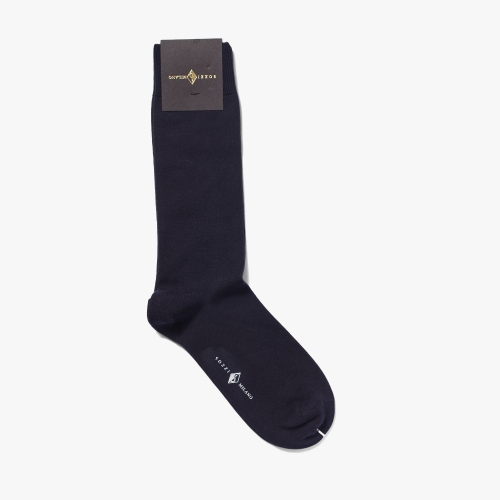 샌프란시스코마켓 SOZZI CALZE 소찌 칼제 MEN SHORT SOCKS SEA ISLAND COTTON DARK NAVY/ ZEE1M..