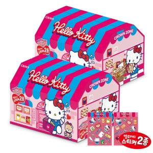 크라운제과  크라운X산리오 헬로키티 스위트샵 과자종합세트 640g