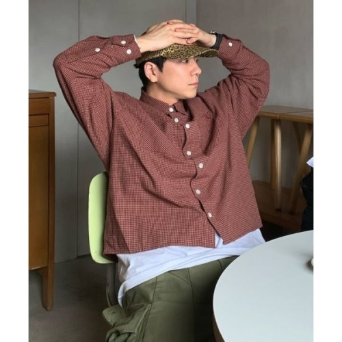 마틴 ltgt PLAN Plan x Daily room Crop Shirt RED FTSWCSL412M 1862546