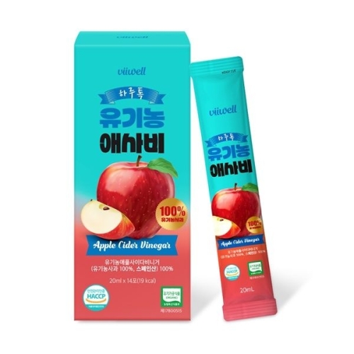 비웰 하루톡 유기농 애사비 280g(20gx14포)