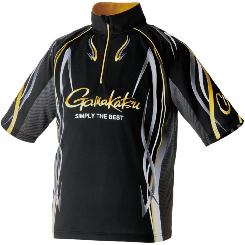 가마가츠  GM3735 프린트 반팔셔츠 M Zip 블랙 2WAY