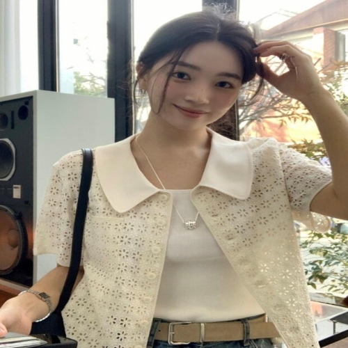 올리브데올리브 여성 플로럴 레이스 아우터형 셔츠 OW5XB4530
