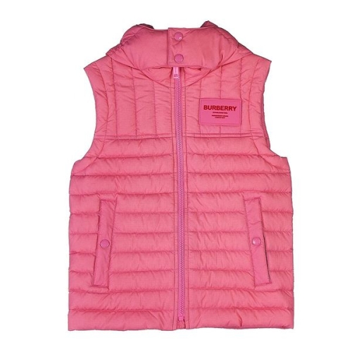 버버리 8053880 C KG6 CAREY GILET A8407 여아 로고 패치 후드 패딩 조끼 74791664