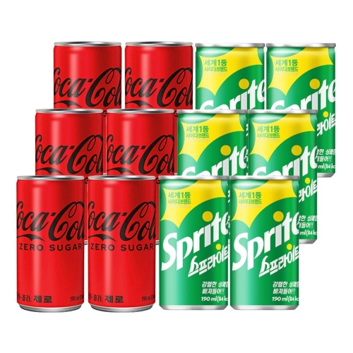 코카콜라음료 코카콜라 제로 190ml + 스프라이트 190ml