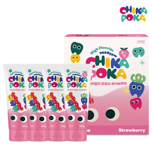 더퍼스트터치 페넬로페 치카포카 주니어 충치케어 치약 딸기향 100g