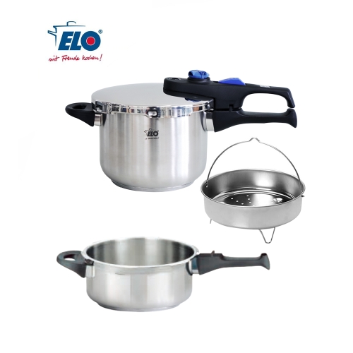 ELO  압력솥 5종 세트 (압력솥 3L,6L+뚜껑+바스켓+홀더)