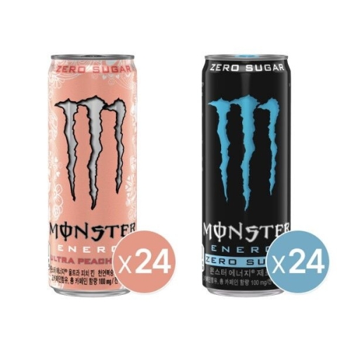코카콜라음료 몬스터 에너지 제로 슈거 + 피치 킨 355ml