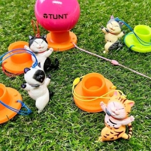 빅토리  고양이 파크골프티와 티걸이 4개_20872381