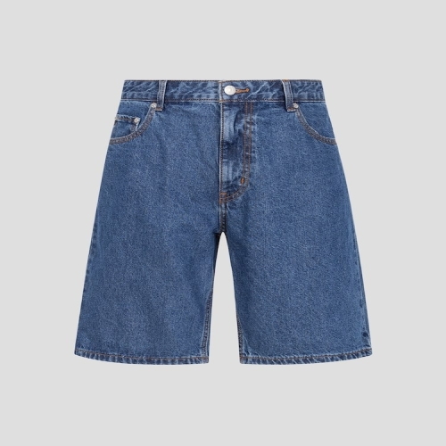 빈폴 남성 워싱 데님 하프 팬츠 블루_BC5425C81P