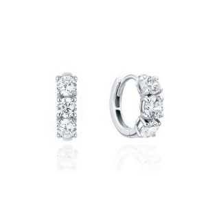 이랜드 로이드 14K 쓰리 스톤 원터치 귀걸이 LOFP3017D