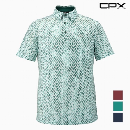 CPX 남성 허니컴 프린트 티셔츠_MGMASWM3301