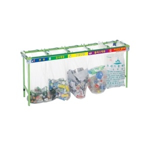 크린원  원터치 접이식 비닐봉투용 분리수거대 100L 5구