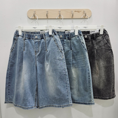 행텐주니어 행텐 모다시흥 풀밴딩 버뮤다핏 데님 팬츠 14520-056-401-10