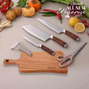 쉬젤  올뉴 엘레강스 나이프 5종+웨이브핸들도마