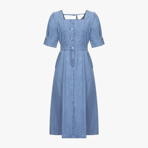 잇미샤 버튼 포인트 데님 원피스 ITP5DOP730