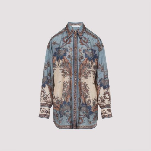 짐머만 블라우스 셔츠 3498TSS253 BLUE CREAM INDIENNE FLORAL