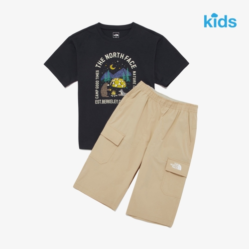 노스페이스키즈 하이크 카프리 크루 세트 (NT7UR19U)