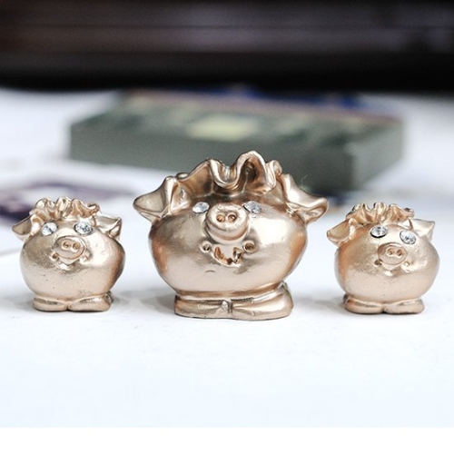 금돼지 장식소품 (3개)