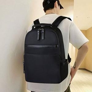모던 블랙 학생 백팩 다용도 포켓 남성 데일리백-WFHE7IZ