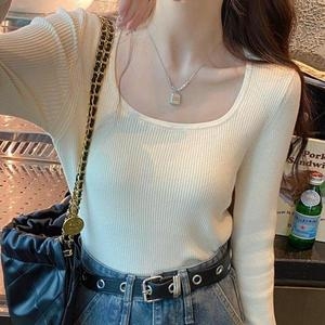 셀러허브 여성 스퀘어트렌넥 핏 긴팔 시스루 파이지않은 S32197433