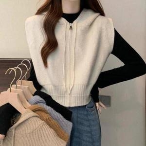 셀러허브 Aschew세련olke 여성 후드 니트 조끼 S32195555