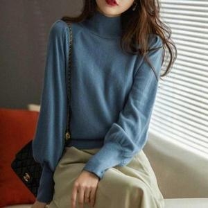 셀러허브 퍼프소매 하심플프 데일리 베이직 터틀넥 클래식 컬러 여 S32191937