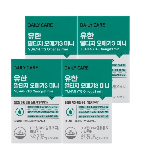 유한양행 유한 알티지 오메가3 미니 382mg 60캡슐