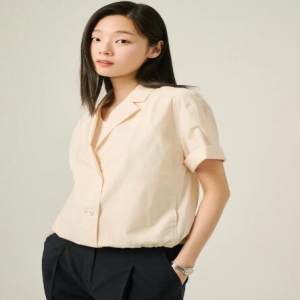 빈폴레이디스 BF5411C060 코튼 혼방 반소매 쇼트 재킷