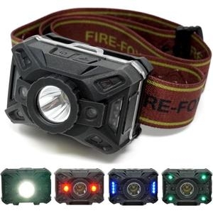 파이어폭스  3823540 Fire-Fox FX-2114 4 색 헤드 램프 흰색 빨간색 파란색 녹색 LED 야외 재난 예방 5W 흰색 ..