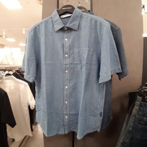 뱅뱅 HC09 남자 여름매가히트 반팔 데님셔츠 NSLD30