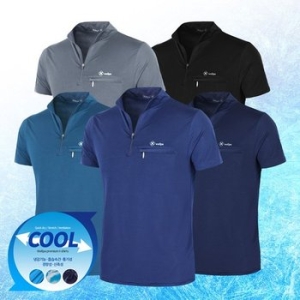 프리미엄 냉감 반팔 집업 티셔츠 DMG-TSH-Q4185685