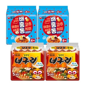 농심  배홍동 비빔면8개 + 얼한너구리10개