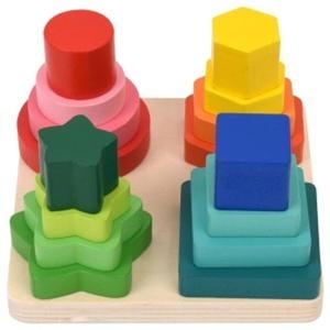 오즈토이 목제 4단 4층 모양 도형끼우기 088-9 하노이 WFHP9TB