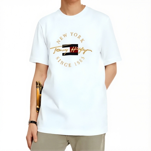 타미힐피거 로고 그래픽 남녀공용 반팔 티셔츠 화이트_09T4510