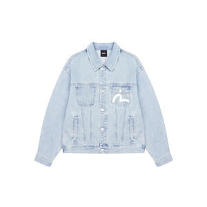 에비수 비대칭 날개 일러스트 오버핏 데님 자켓_EX5MJJ703_LD