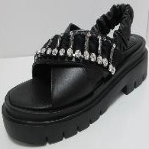 슈콤마보니 여성 주얼리 밴드 샌들_DG2AM25008BLK