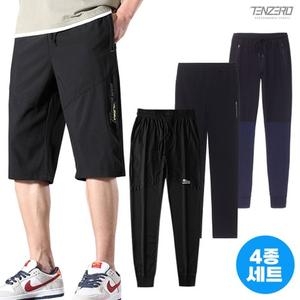 텐제로 4종세트 여름 쿨밴딩바지3종+7부바지세트 B8085231-7s4