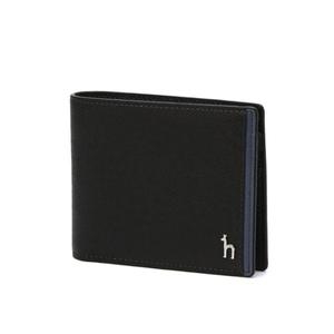 헤지스 COLOR POINT 블랙 라인배색 소가죽 머니클립 HJWA5F034BK