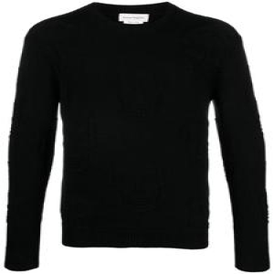 알렉산더맥퀸 Black cotton sweater 775862Q1A71 1000 BLACK