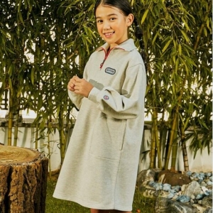 아웃도어프로덕츠 키즈 여아 반집 스웨트 원피스 퍼플 OD233IOP71_PUR