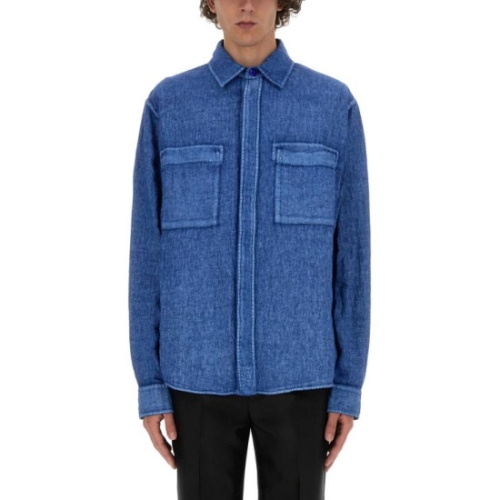 버버리 긴팔 셔츠 8081690 B7323 AZURE