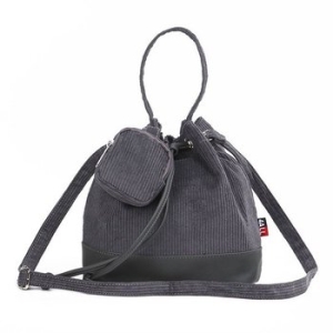 라일리 Rly 편안하고 가벼운 복조리 형태 코듀로이 버킷백 832 9509838