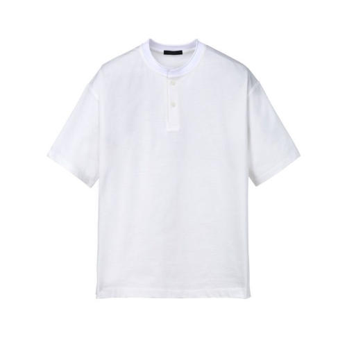 질스튜어트 뉴욕 맨 화이트 오버핏 헨리넥 라운드 티셔츠 JNTS5B300WT