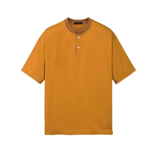 질스튜어트 뉴욕 맨 옐로우 오버핏 헨리넥 라운드 티셔츠 JNTS5B300Y2