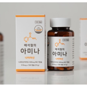 한국바이오팜 배석철의 아미나 나이아신 510mg 100캡슐