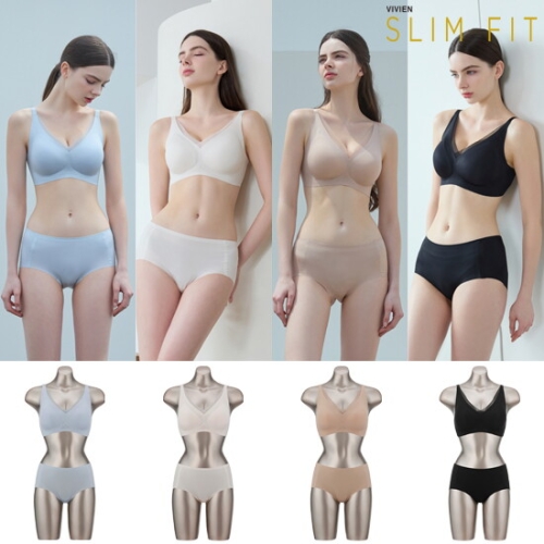 비비안 슬림핏 냉감 퓨징 브라팬티세트