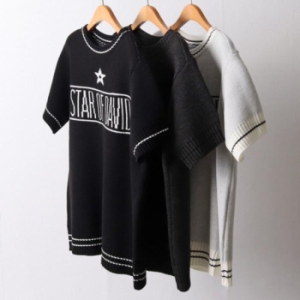 빅사이즈사랑해요 F532L310 스타배색라인니트티 EB 11366539