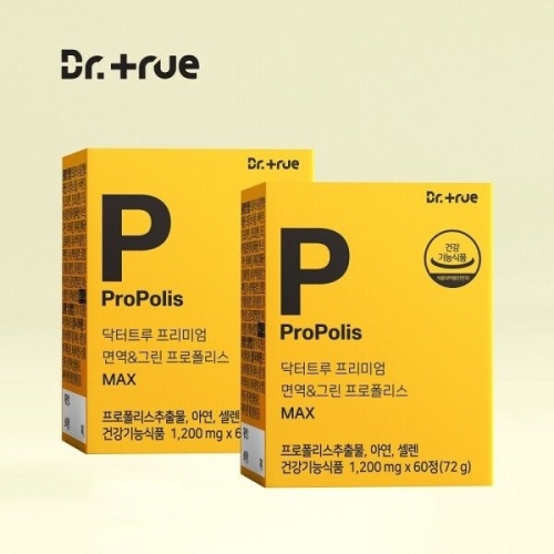 닥터트루 프리미엄 면역 그린 프로폴리스 1200mg 60정