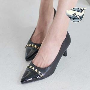 스타일리쉬 유광 앞코 여성 펌프스힐 반짝이-WFH2VM4