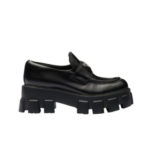 프라다 브러쉬드 레더 모놀리스 로퍼 블랙 1D649M-B4L-F0002